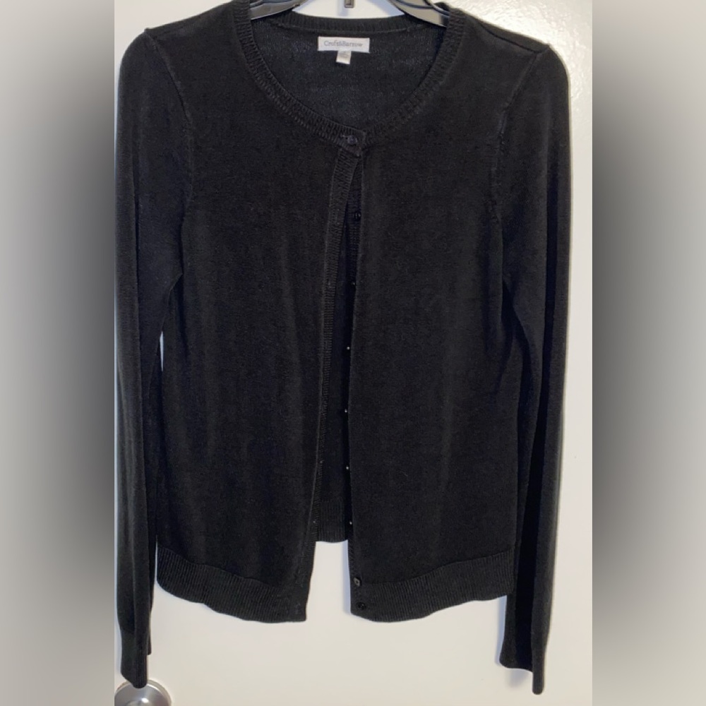 Black Size Small Cardigan Sweater